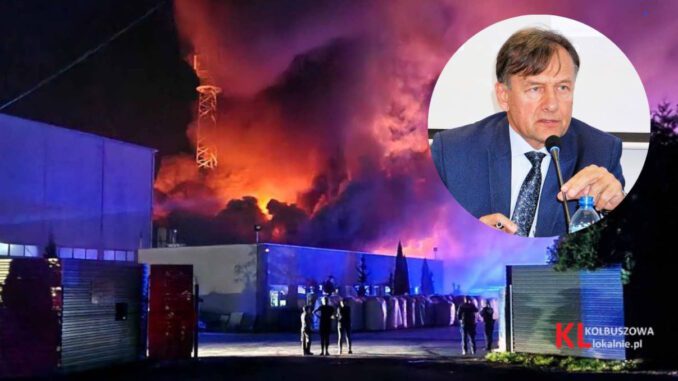 Wójt gminy Cmolas, Eugeniusz Galek wściekły na właściciela hali, która spłonęła: - Gdzie były zabezpieczenia przeciwpożarowe?