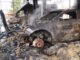 Pożar w Hucie Komorowskiej. Z garażu i samochodów zostało niewiele - zdjęcie główne.