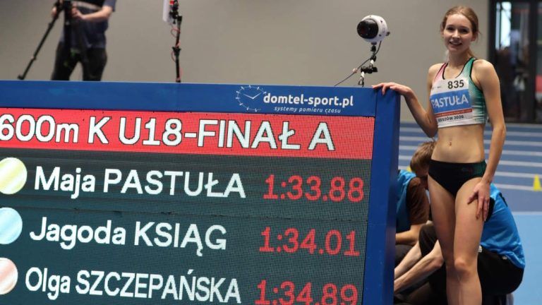 Maja Pastuła z Kolbuszowej halową mistrzynią Polski U18 po dramatycznym finiszu w Rzeszowie